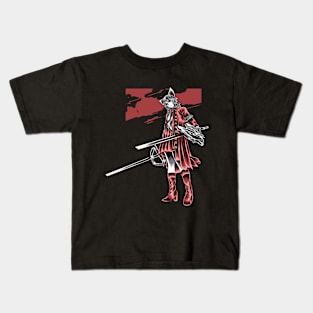 Artwork Illustration Bunny Stealth With Dual Swords Kids T-Shirt